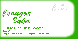 csongor daka business card